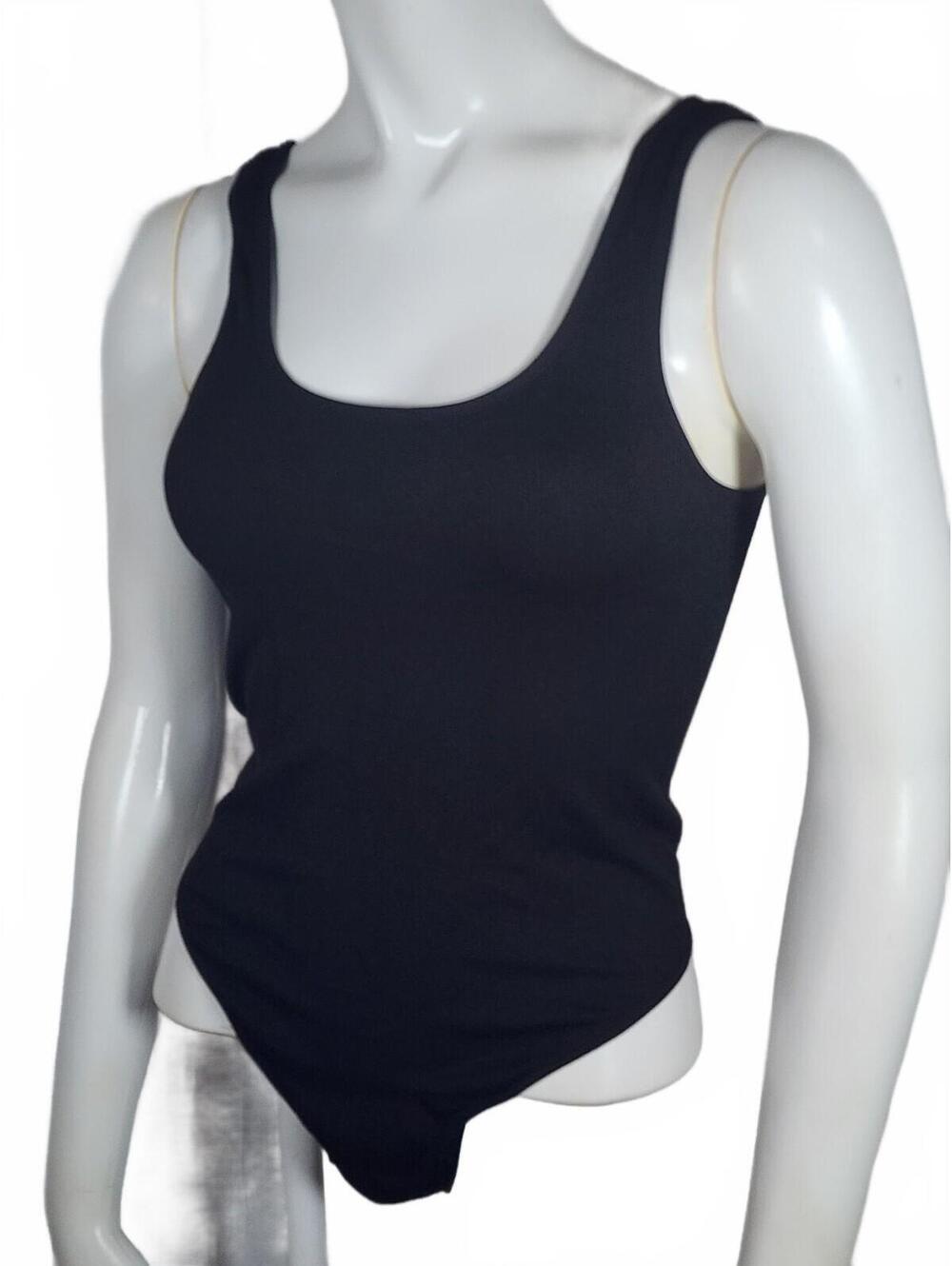 Bozzolo Black Nylon Spandex Tank Bodysuit Size S/M